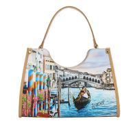 Y Not? Cabas 'Yesbag' beige / bleu clair / orange, Taille One Size