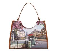 Y Not? Cabas 'Yesbag' marron / gris / rose, Taille One Size