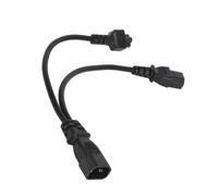 Y Splitter Câble d'alimentation IEC 320 C14 mâle vers C13 et C5 femelle Splitter Câble adaptateur 10A 250V