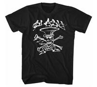 y un lei Slash Slash-Front Print-Black Adult Short Sleeves T-Shirt Black XL