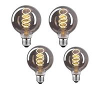 Y.W.Licht Ampoule LED E27 Vintage Edison G80 Filament LED 6W Dimmable Blanc Chaud 1800K Ampoule Edison Vintage Idéale pour la Nostalgie et l'Eclairage Rétro de la Maison Cafétéria Bar 4 pièces
