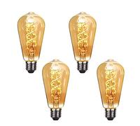 Y.W.Licht Ampoule LED ST64 E27 Filament Ampoule LED Vintage 6W Dimmable Blanc Chaud 2700K Ampoule Edison Vintage Idéale pour la Nostalgie et l'Eclairage Rétro de la Maison Cafétéria Bar 4 pièces