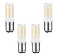 Y.W.Licht Ampoules LED B15D 5W Double Contact Baïonnette SBC 220-240V pour Machines à Coudre et Luminaires, Blanc Chaud 3000K 50W Équivalent Lot de 4 Non Dimmable