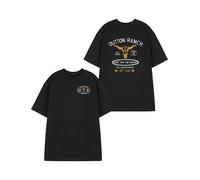 Y Yellowstone T-Shirt Noir à Manches Courtes Homme | Ride for The Brand Graphic Tee | Haut de vêtements inspiré du Ranch | Vêtements de Style Occidental Vintage pour Hommes