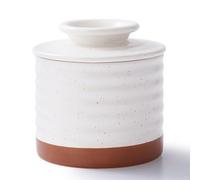 Y YHY Beurrier français, refroidi à l'eau, avec ligne d'eau, cloche à beurre en céramique pour beurre frais, doux et tartinable