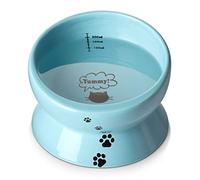 Y YHY Gamelle en céramique inclinée pour chat Bleu lac 425 g