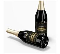 Y005 Lot de 2 étiquettes de bouteille avec message en forme de cœur 14 x 7,4 cm Étiquette de vin autocollant pour bouteille de vin sans bouteille (08 retraite)