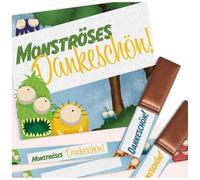Y062 Lot de 3 feuilles d'autocollants au format A4 pour boîte de 250 g Sans barre chocolatée pour dire merci Y062
