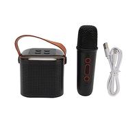 Y1 Mini Home Karaoke Machine avec des lumières RVB 1 Microphone sans Fil avec Batterie intégrée Bluetooth Portable Bleetooth pour Les fêtes Chantant Le Plaisir (Noir)