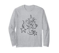 Y2K 90s Cute Rats Dancing in a Circle Under The Stars Manche Longue