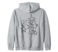 Y2K 90s Cute Rats Dancing in a Circle Under The Stars Sweat à Capuche