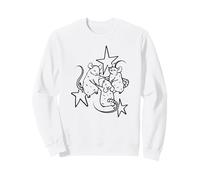 Y2K 90s Cute Rats Dancing in a Circle Under The Stars Sweatshirt