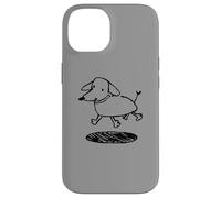 Y2K 90s Happy Cute Wiener Dog Teckel Coque pour iPhone 14