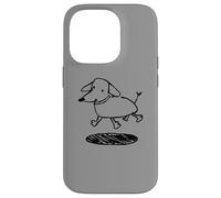 Y2K 90s Happy Cute Wiener Dog Teckel Coque pour iPhone 14 Pro