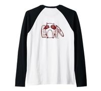 Y2K 90s Mignon Voleur de Pizza Raton Laveur Manche Raglan