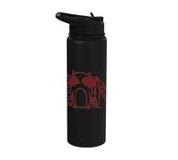 Y2K 90s mignon voleur de pizza raton laveur Stainless Steel Insulated Water Bottle