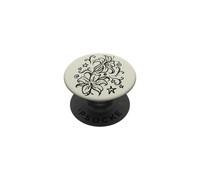 Y2K 90s Orchidée Fleur Ligne Art Tatouage Style PopSockets PopGrip Adhésif