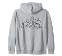 Y2K 90s Snail Mouse and Worm Tea Time Under The Stars Sweat à Capuche