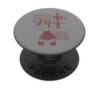 Y2K Anime Goth Girl Cross Vous Avez vaincu Les Ennemis PopSockets PopGrip Adhésif