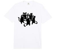 Y2K Années 90 Chats Mignons et Tomcats Dansant Autour d'un Poisson Comfort Colors Adult Heavyweight T-Shirt