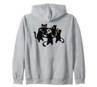 Y2K Années 90 Chats Mignons et Tomcats Dansant dans Un Cercle Sweat à Capuche