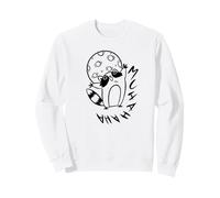 Y2K Années 90 Creepy Raton Laveur Evil Laugh Under The Moon Sweatshirt