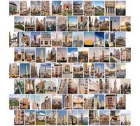 Y2K BOO Kit de collage mural urbain - 100 affiches esthétiques avec des villes et monuments américains célèbres, impressions tendance 10,2 x 15,2 cm pour chambre d'adolescent, dortoir et appartement