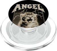Y2K Cat Cute Silly Angel 90s 2000s Grunge Vintage Graphic PopSockets PopGrip pour MagSafe