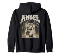 Y2K Cat Cute Silly Angel 90s 2000s Grunge Vintage Graphic Sweat à Capuche