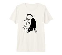 Y2K Chat endormi des années 90 Qui s'étend sous Les étoiles T-Shirt Haut de Gamme