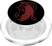 Y2K Chat Tomcat endormi des années 90 s'étirant sous la Queue étoilée PopSockets PopGrip pour MagSafe