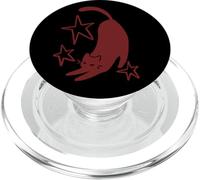 Y2K Chat Tomcat endormi des années 90 s'étirant sous Les étoiles PopSockets PopGrip pour MagSafe