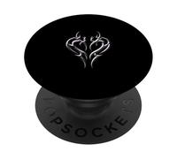 Y2K Cœur Gothique Emo Tribal Coeur Romantique Amour PopSockets PopGrip Adhésif
