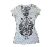 Y2k Emo Grunge-Shirts pour femme - T-shirt vintage à manches courtes pour bébé - Style punk gothique - T-shirt pour adolescent - Vêtement de soirée - Streetwear - Été, Blanc., S