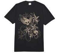 Y2k Grunge 2000s Skull Star Emo Harajuku Goth Scene Brown Comfort Colors Adult Heavyweight T-Shirt