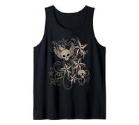 Y2k Grunge 2000s Skull Star Emo Harajuku Goth Scene Brown Débardeur