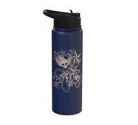 Y2k Grunge 2000s Skull Star Emo Harajuku Goth Scene Brown Stainless Steel Insulated Water Bottle
