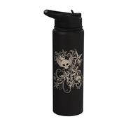 Y2k Grunge 2000s Skull Star Emo Harajuku Goth Scene Brown Stainless Steel Insulated Water Bottle