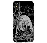 Y2K Grunge Anime Goth Alt Sigilism Japanese Zombie Graphic Coque pour iPhone X/XS