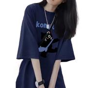 Y2K Grunge Emo Vêtements Graphique Harajuku T-Shirt Preppy Vintage Baggy Tee Tops Summer Alt Indie Oversize Streetwear, Bleu foncé, XXL