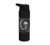Y2K Grunge Goth Skull Sigil Dark Academia Occult Graphic Stainless Steel Insulated Water Bottle