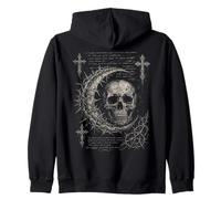 Y2K Grunge Goth Skull Sigil Dark Academia Occult Graphic Sweat à Capuche