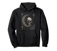 Y2K Grunge Goth Skull Sigil Dark Academia Occult Graphic Sweat à Capuche