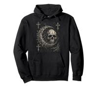 Y2K Grunge Goth Skull Sigil Dark Academia Occult Graphic Sweat à Capuche