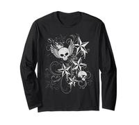 Y2k Grunge Skull Wings 2000s 90s Emo Harajuku Goth Manche Longue
