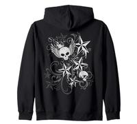 Y2k Grunge Skull Wings 2000s 90s Emo Harajuku Goth Sweat à Capuche