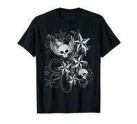 Y2k Grunge Skull Wings 2000s 90s Emo Harajuku Goth T-Shirt Graphique avec Valeur