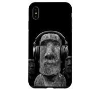 Y2K Grunge Tête d'île de Pâques avec écouteurs Coque pour iPhone XS Max