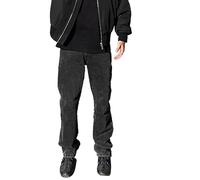 Y2K Jean droit pour homme avec poches Taille haute Pantalon en jean avec poches Pantalon stretch résistant à l'abrasion Pantalon d'été classique décontracté, Noir , XXL