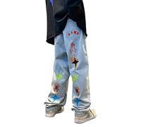 Y2k Jeans Hip Hop Y2k Pantalon en jean pour homme Pantalon cargo Pantalon de jogging imprimé Hip Hop Jeans Cargo Jeans Baggy Pant années 90 Pantalon baggy Pantalon large Pantalon sarouel Pantalon de